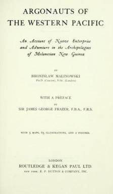 Argonauts of the Western Pacific, Londyn 1922, pierwsze wydanie.jpg